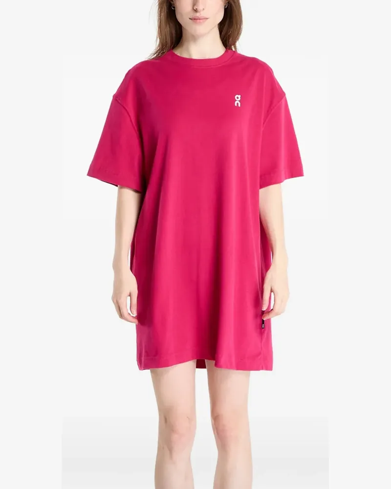 ON T-Shirtkleid mit Logo-Print - Rosa Rosa