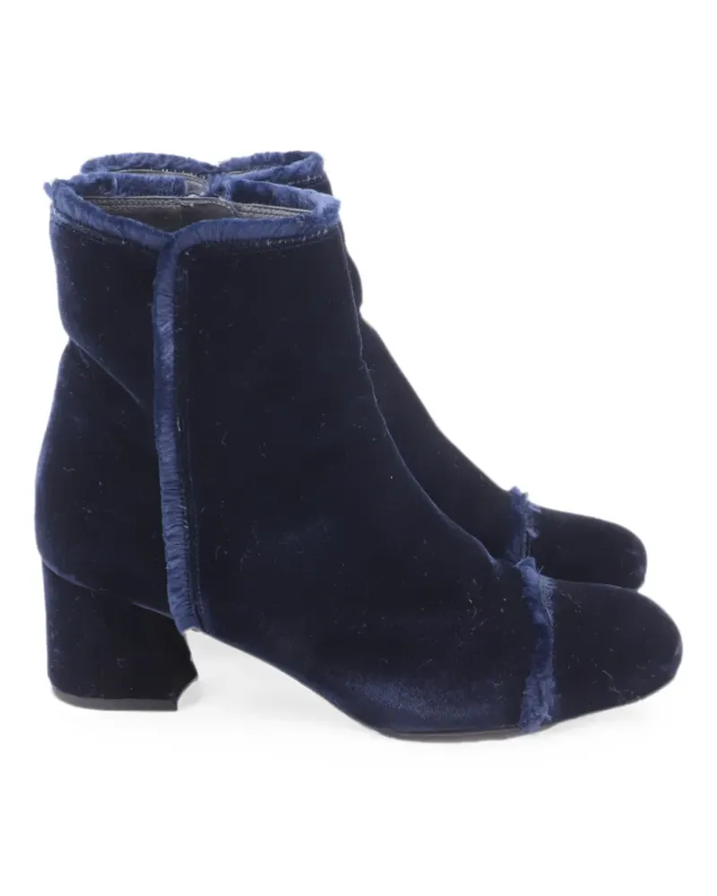Stuart Weitzman 2010s Stiefel mit ungesäumten Kanten - Blau Blau