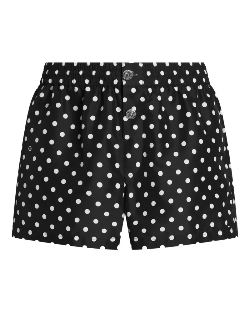 Dolce & Gabbana polka dot-print swim boxer shorts - Schwarz Schwarz