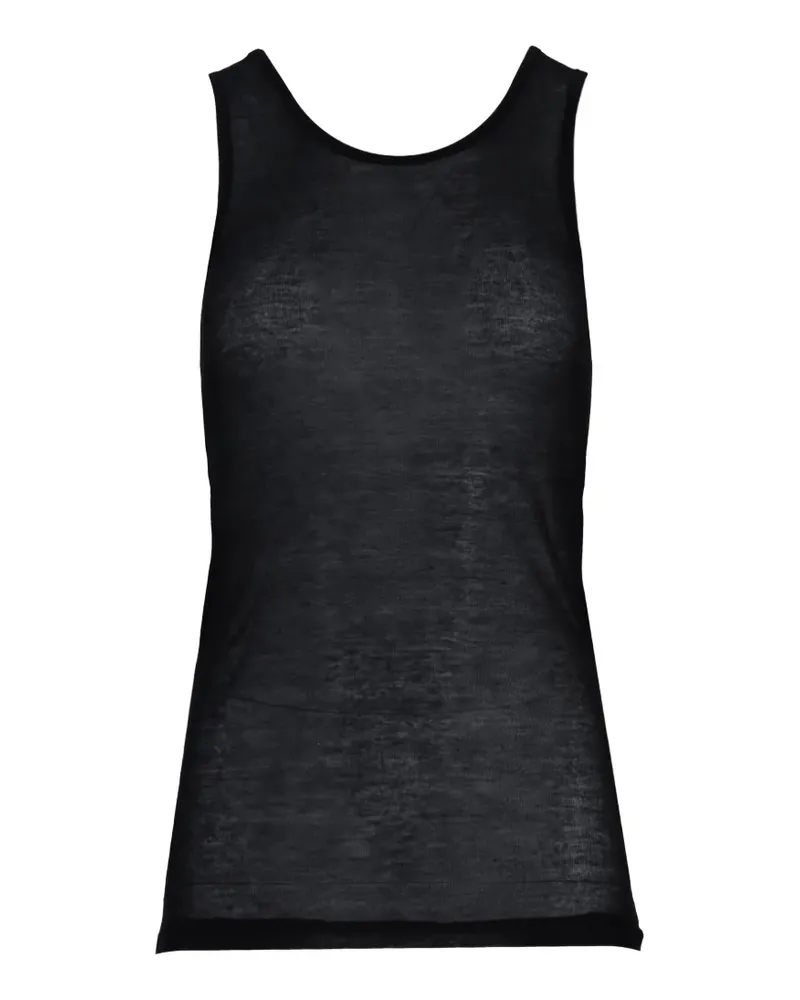 Ann Demeulemeester Fonsin Tanktop aus Jersey - Schwarz Schwarz