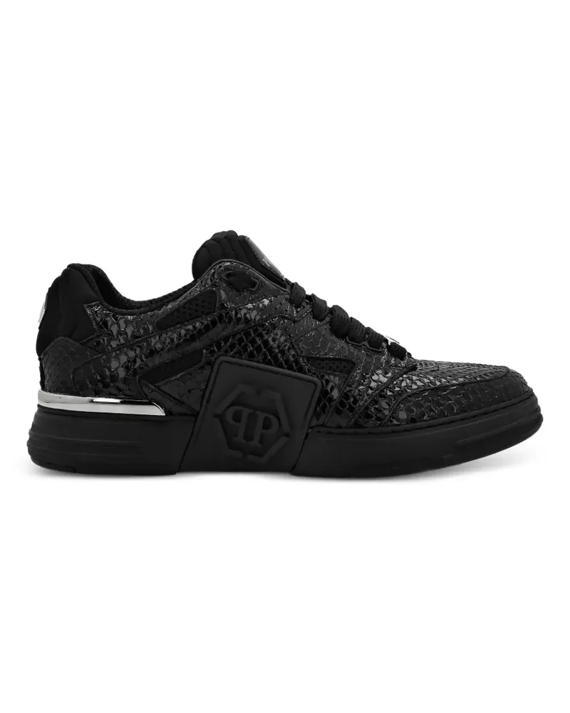 Philipp Plein Phantom python leather sneakers - Schwarz Schwarz