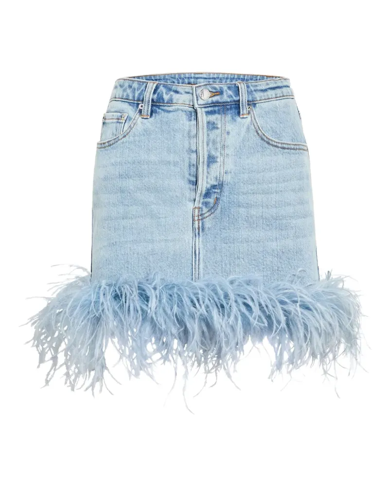 Retrofête Elvie Jeansrock mit Federn - Blau Blau