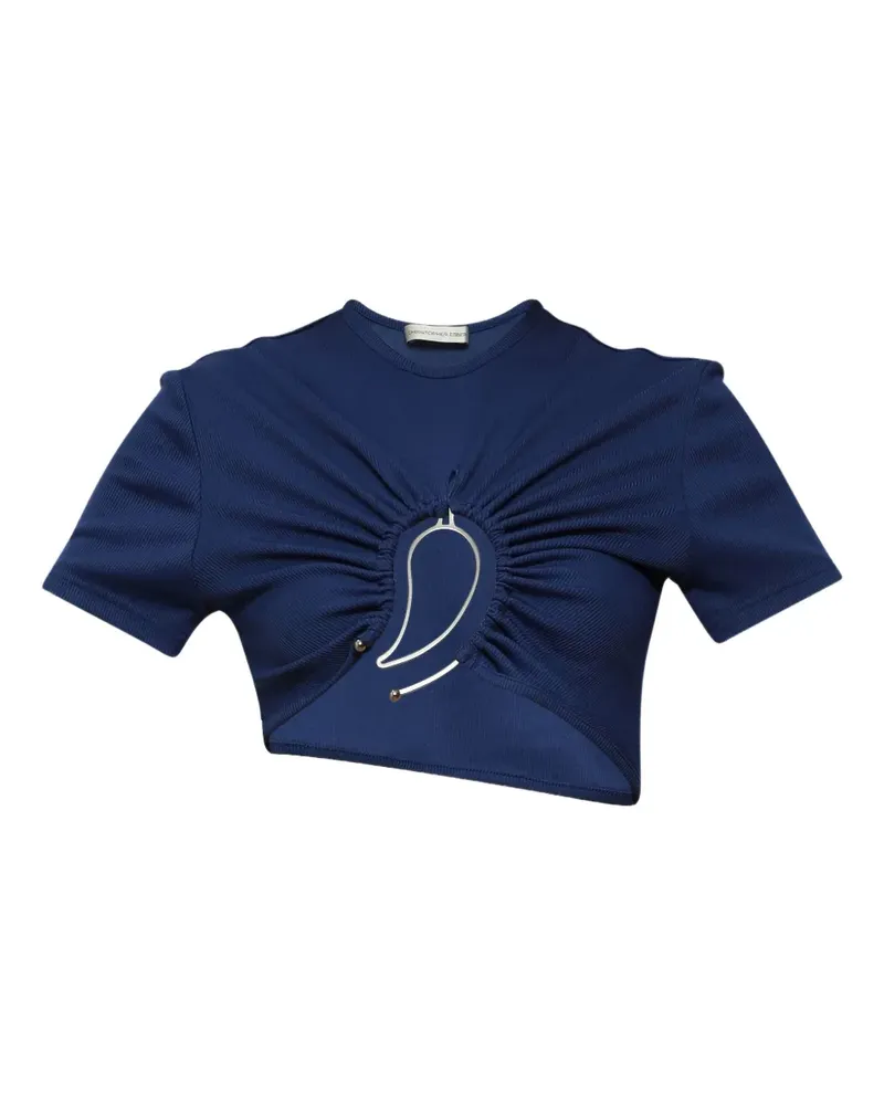 Christopher Esber Gerafftes Oberteil mit Ringdetail - Blau Blau