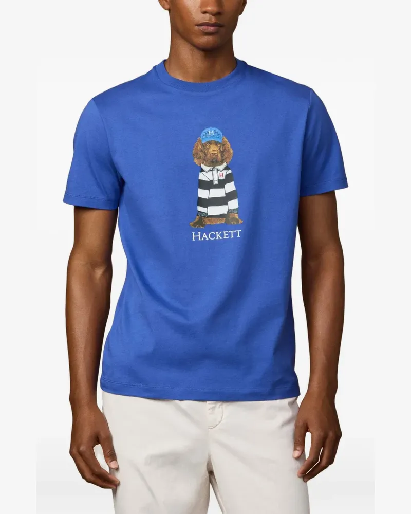 Hackett Harry print T-shirt - Blau Blau