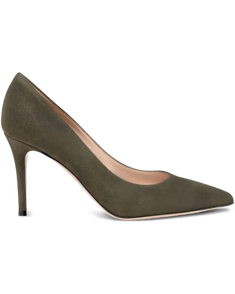 Gianvito Rossi Gianvito Pumps aus Wildleder 85mm - Grün Grün