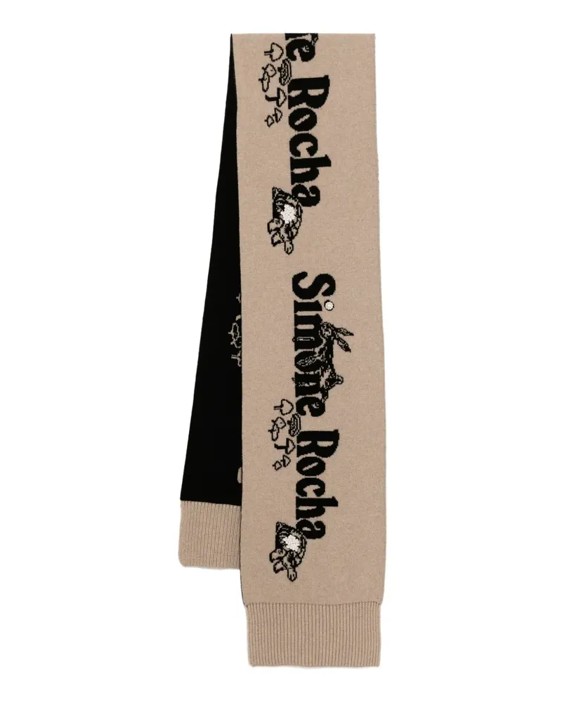 Simone Rocha Gestrickte Schals mit Logo - Schwarz Schwarz