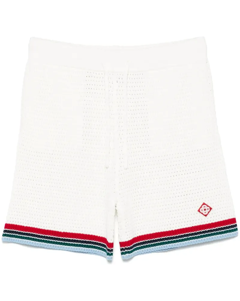 Casablanca Paris Crochet Sporty Shorts - Weiß Weiß