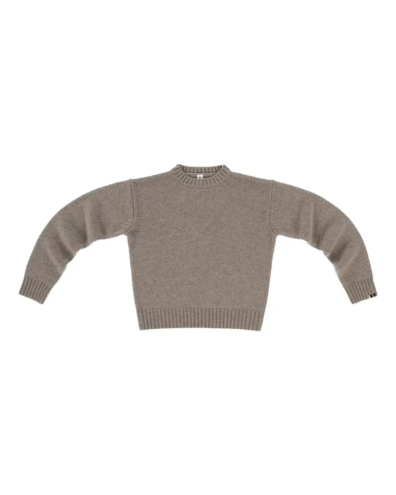 extreme cashmere ribbed trim sweater - Nude Nude