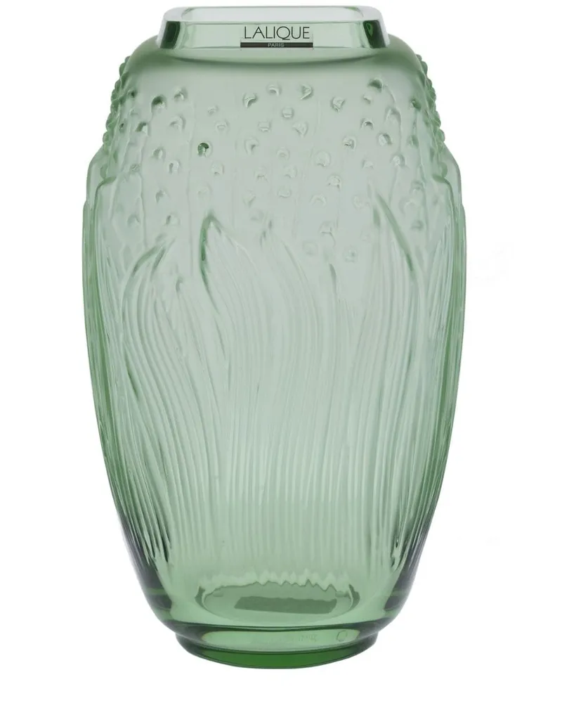 Muguet Vase aus Kristall - Grün