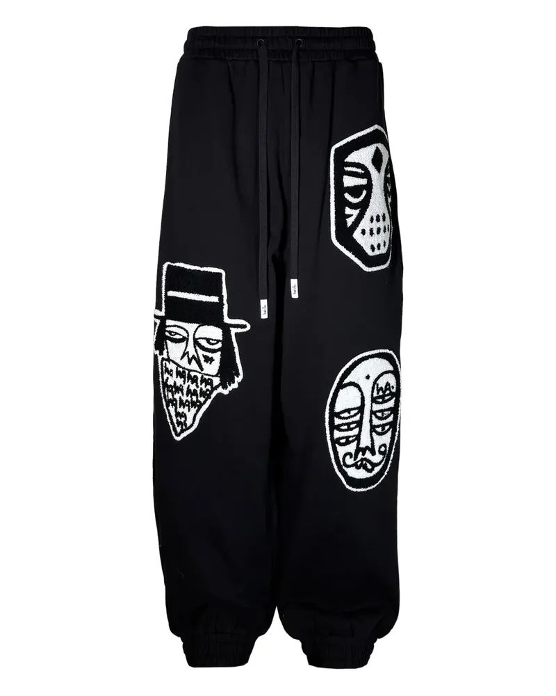 Haculla Parachute Jogginghose mit Applikation - Schwarz Schwarz