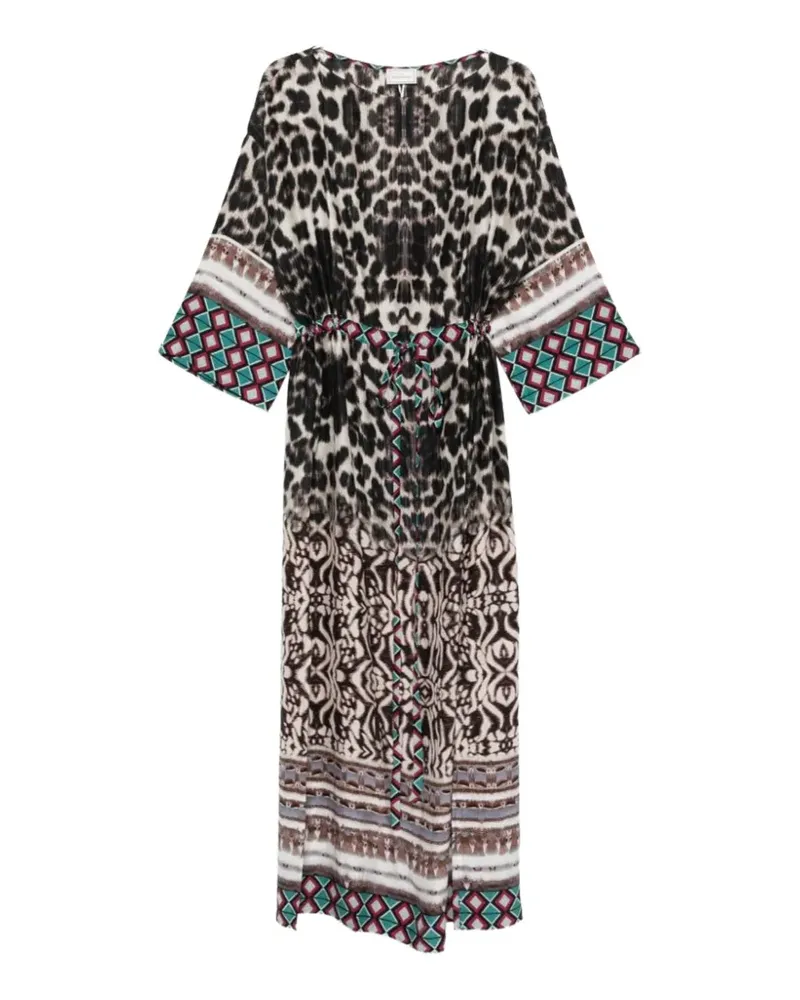 Pierre-Louis Mascia Maxikleid mit Leopardenprint - Nude Nude