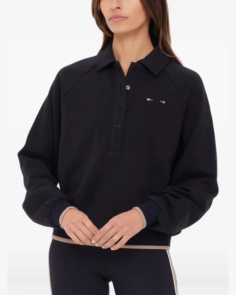 The Upside Elle Poloshirt mit Knopfleiste - Schwarz Schwarz