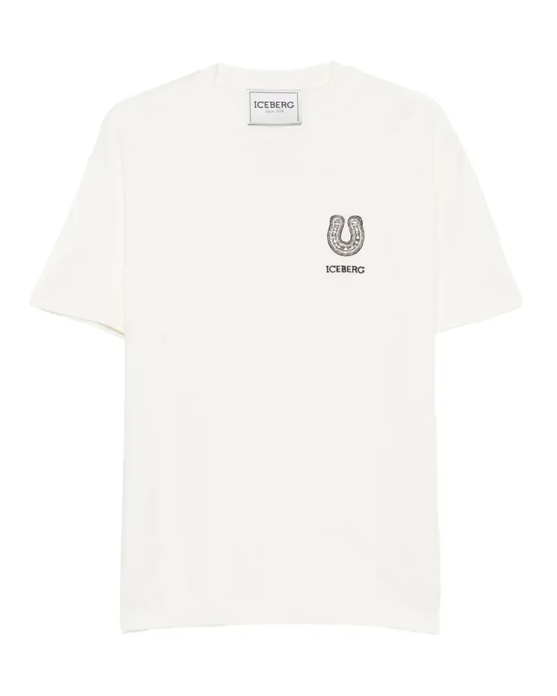 Iceberg embellished logo-motif T-shirt - Weiß Weiß