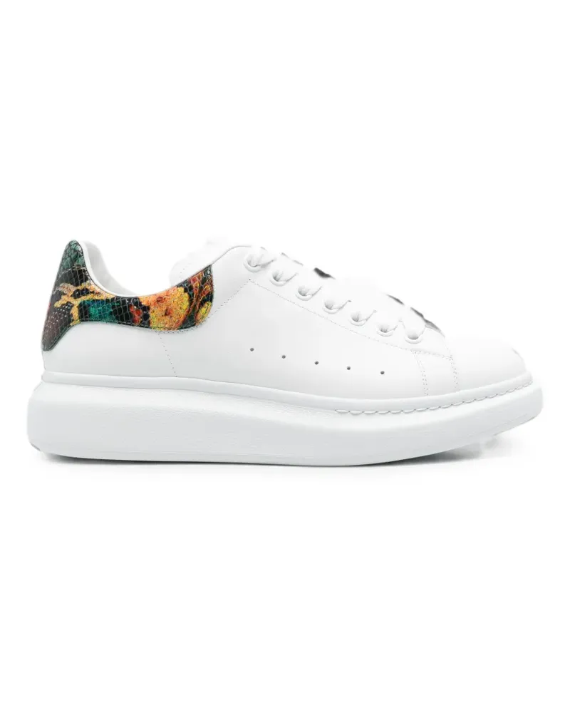 Alexander McQueen animal-print lace-up sneakers - Weiß Weiß
