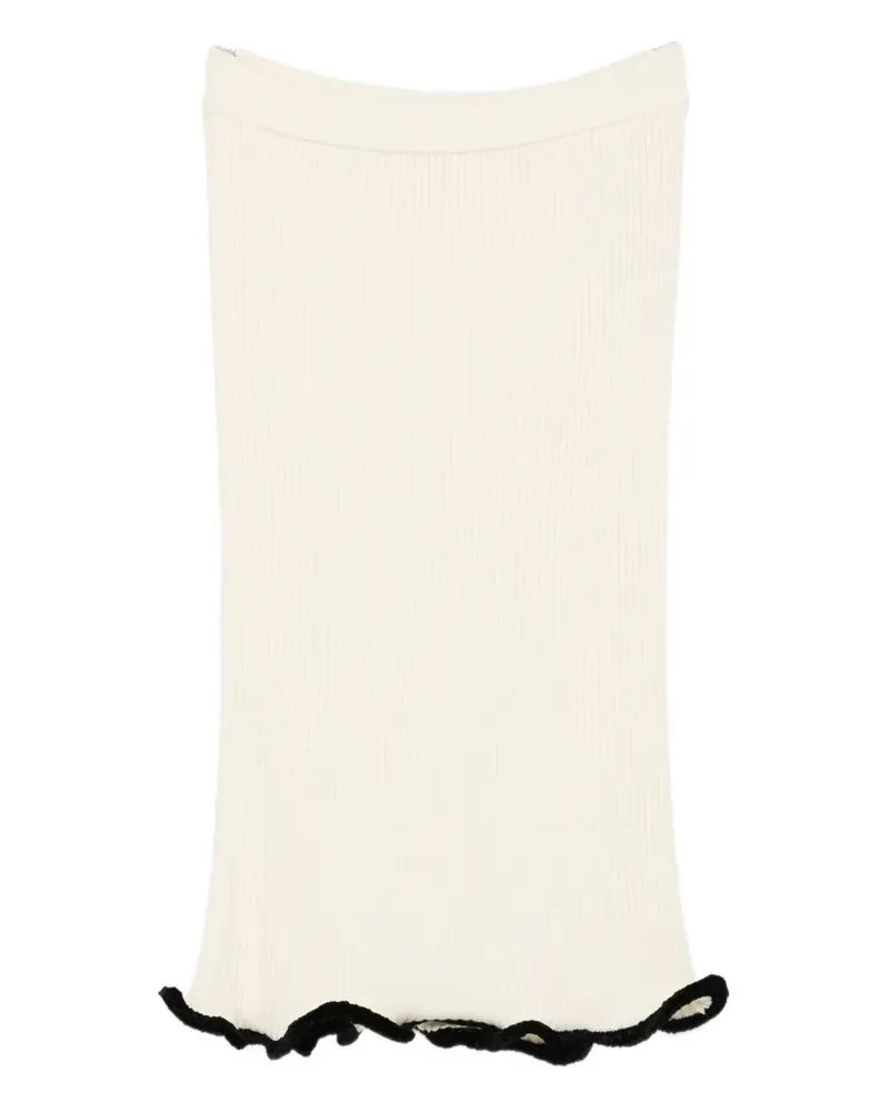 Jil Sander Asymmetrischer Midirock - Nude Nude