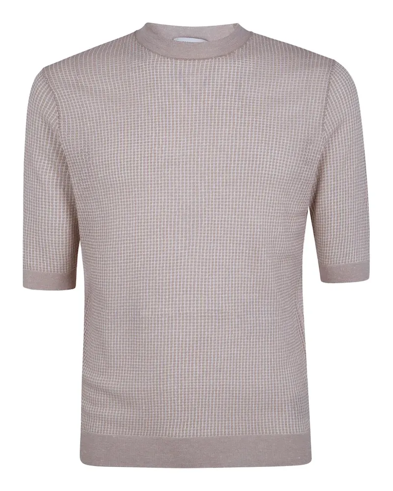 Ballantyne waffle-knit cotton T-shirt - Nude Nude