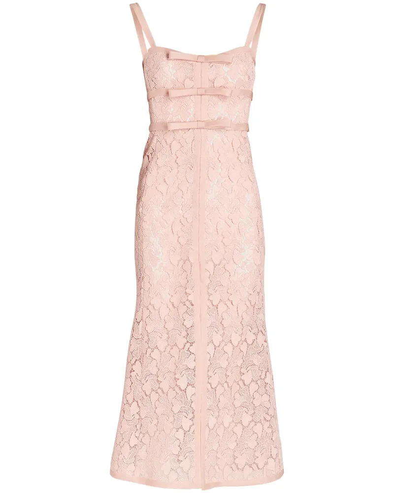 Giambattista Valli Makramee-Kleid mit Schleifendetail - Rosa Rosa