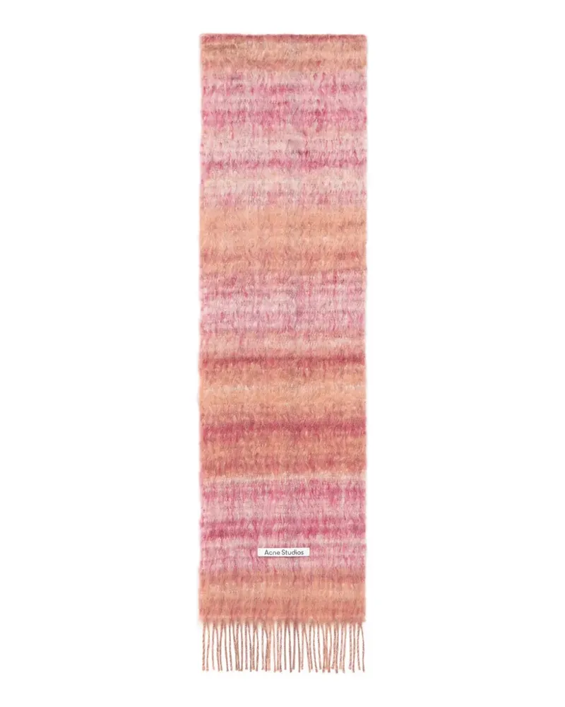 Acne Studios Schal aus Mohär mit Fransen - Rosa Rosa