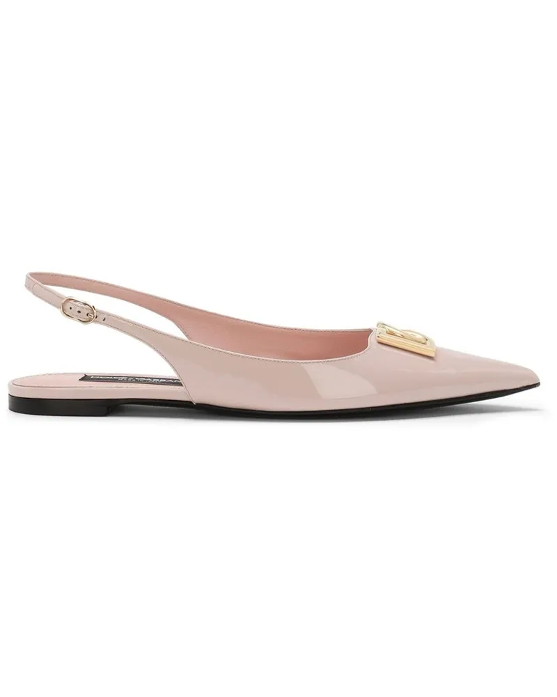 Dolce & Gabbana DG Slingback-Ballerinas - Rosa Rosa