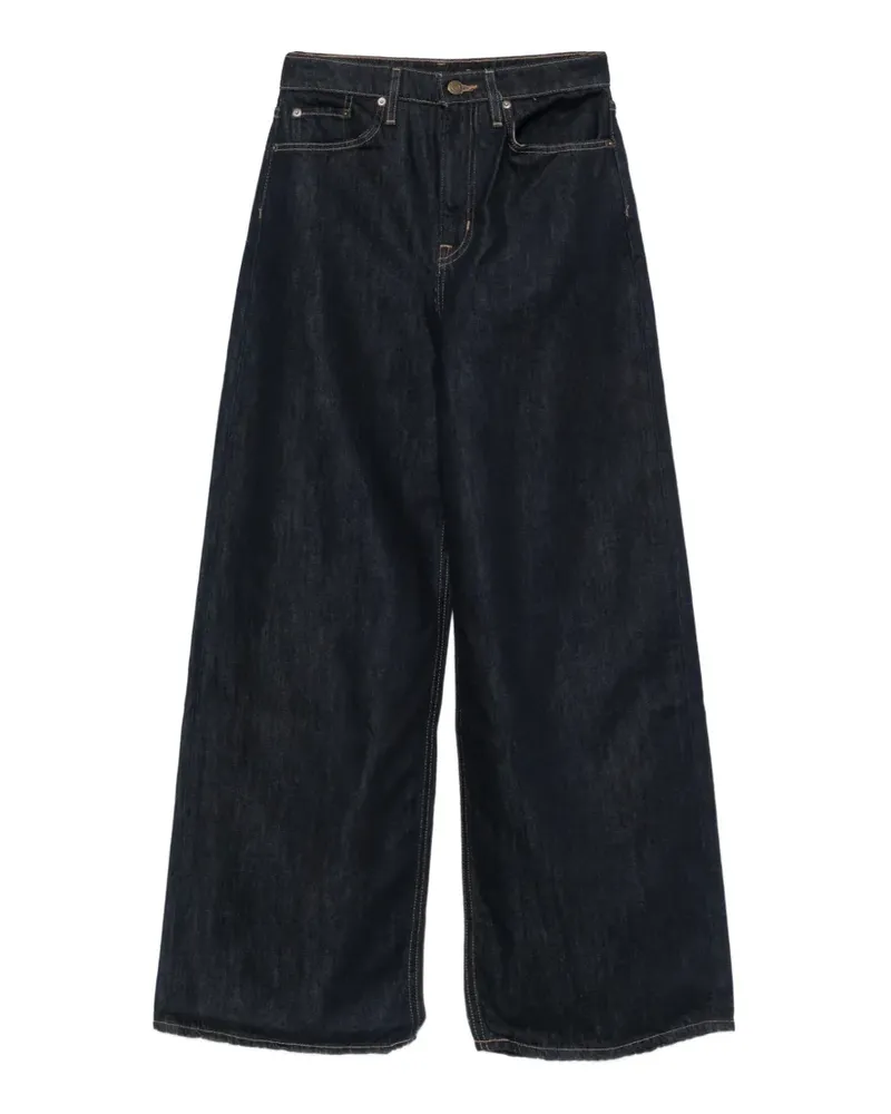 Ralph Lauren contrast-stitching wide-leg jeans - Blau Blau