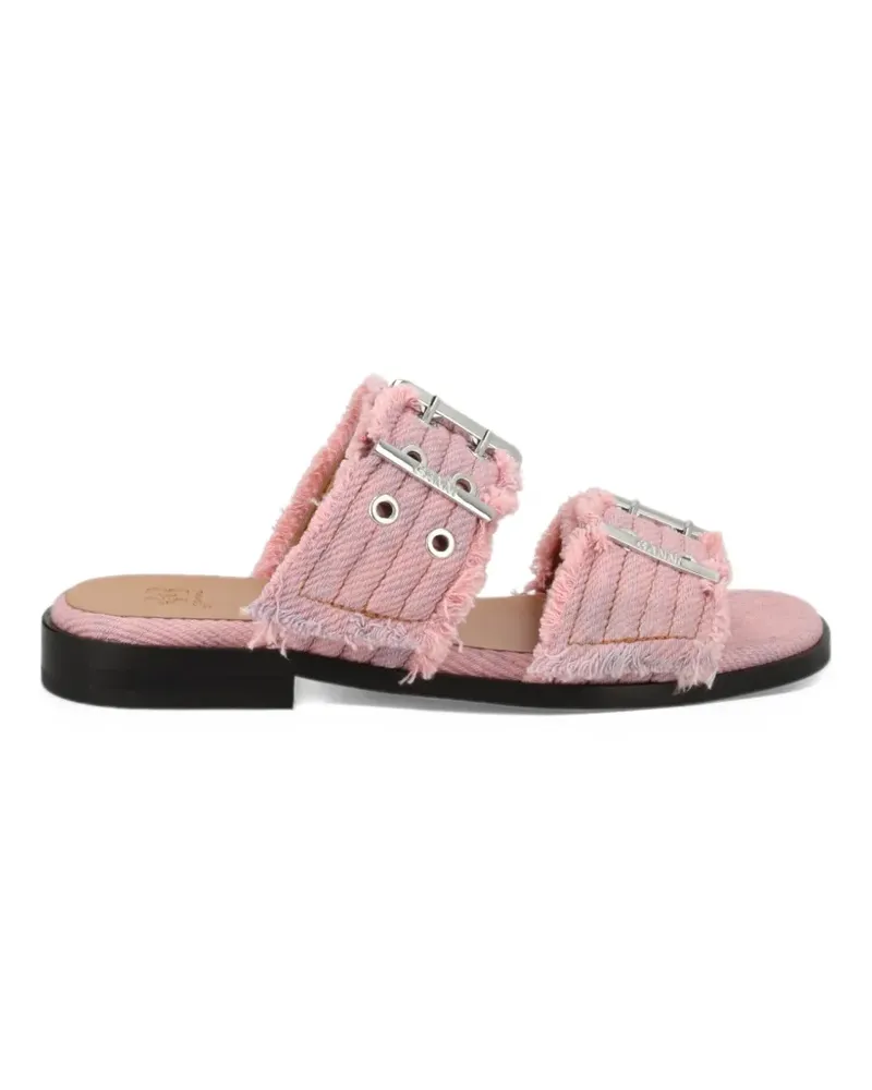 Ganni pink organic cotton flats - Rosa Rosa