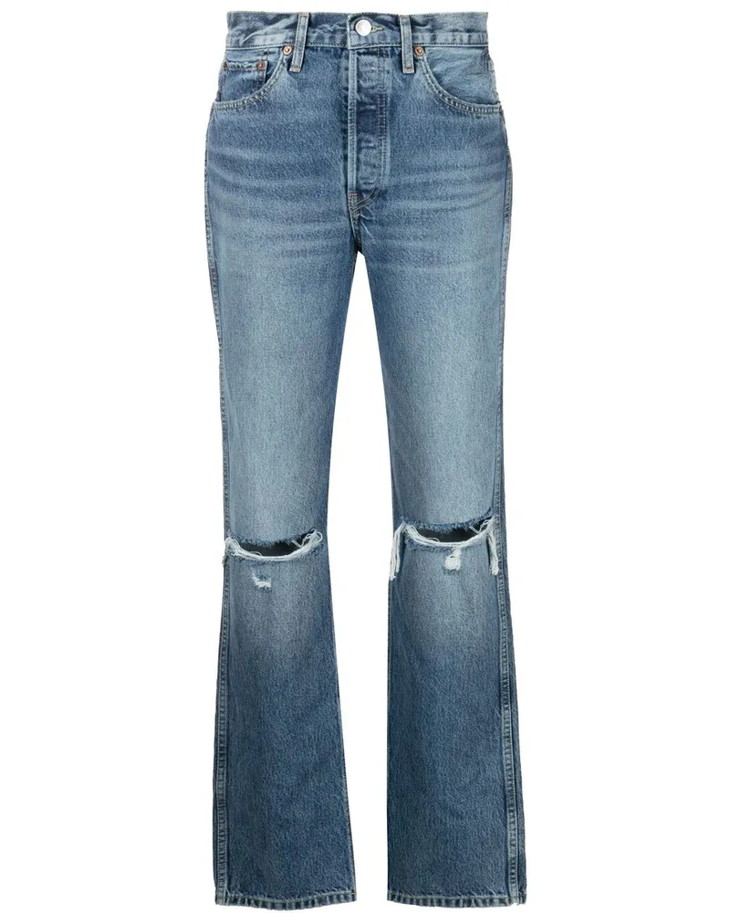 RE/DONE High-Rise-Jeans im 90s-Style Blau