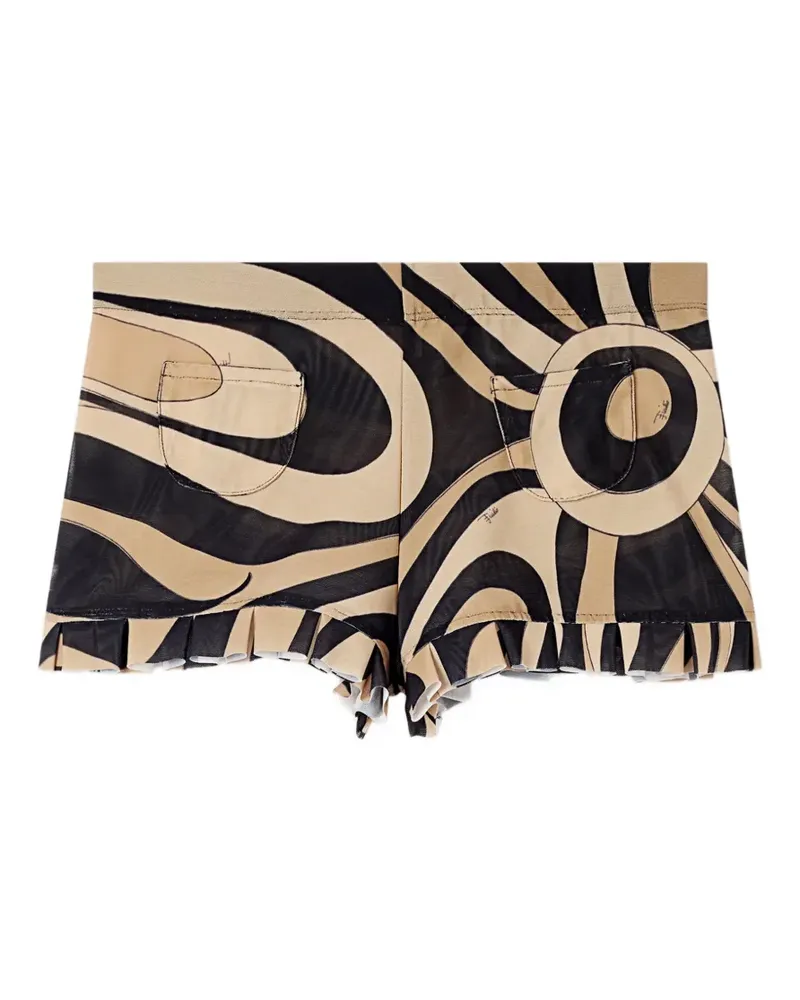 Emilio Pucci Shorts mit Marmo-Print - Nude Nude