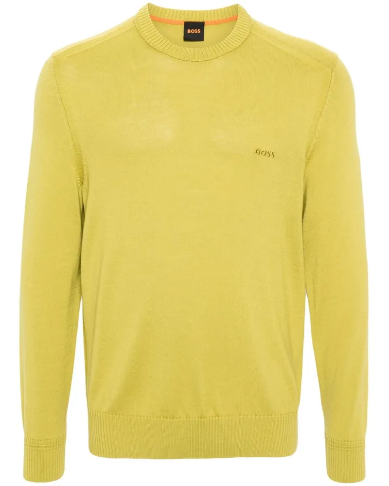 HUGO BOSS Pullover mit Logo-Stickerei - Grün Grün