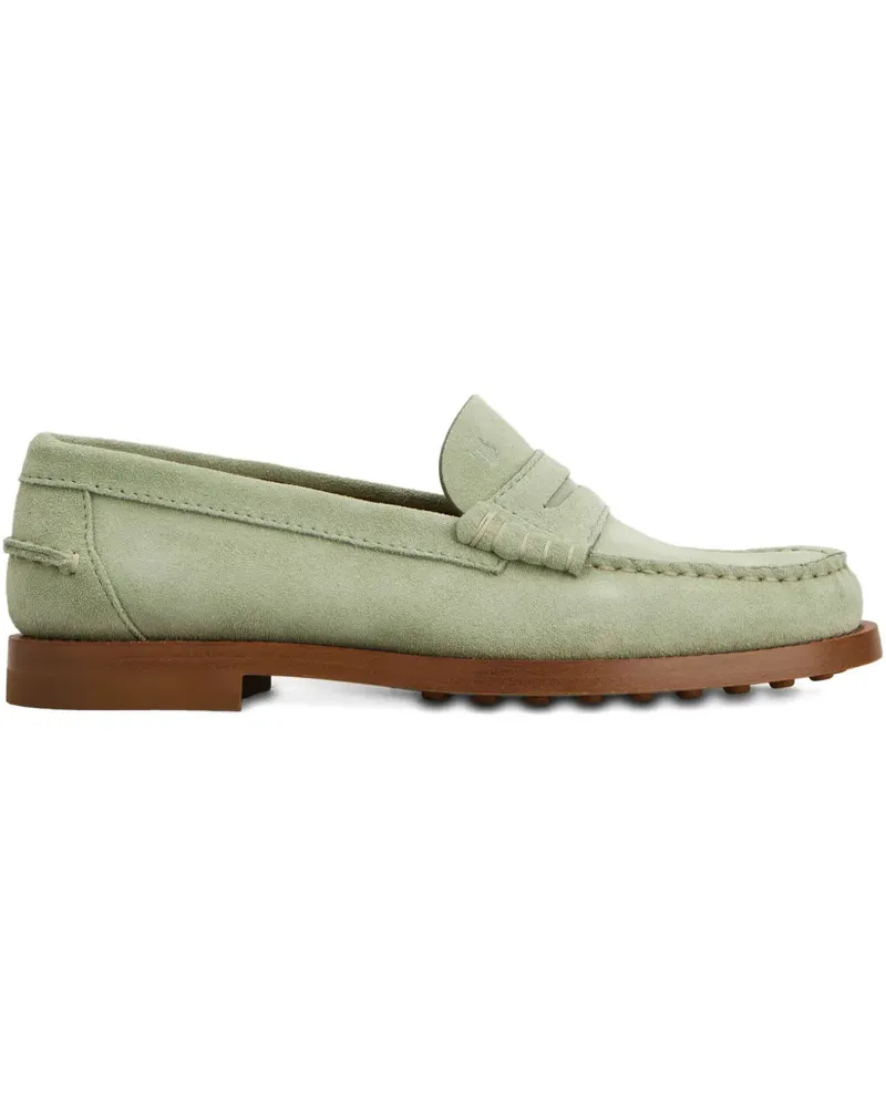 TOD'S Penny-Loafer aus Wildleder - Grün Grün