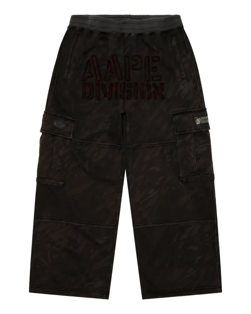 BAPE Moonface Cargohose mit Camouflage-Print - Schwarz Schwarz