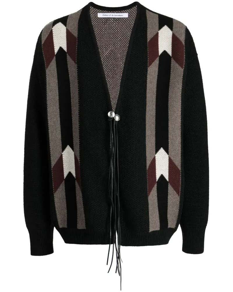 Children Of The Discordance Cardigan mit Intarsienmuster - Schwarz Schwarz