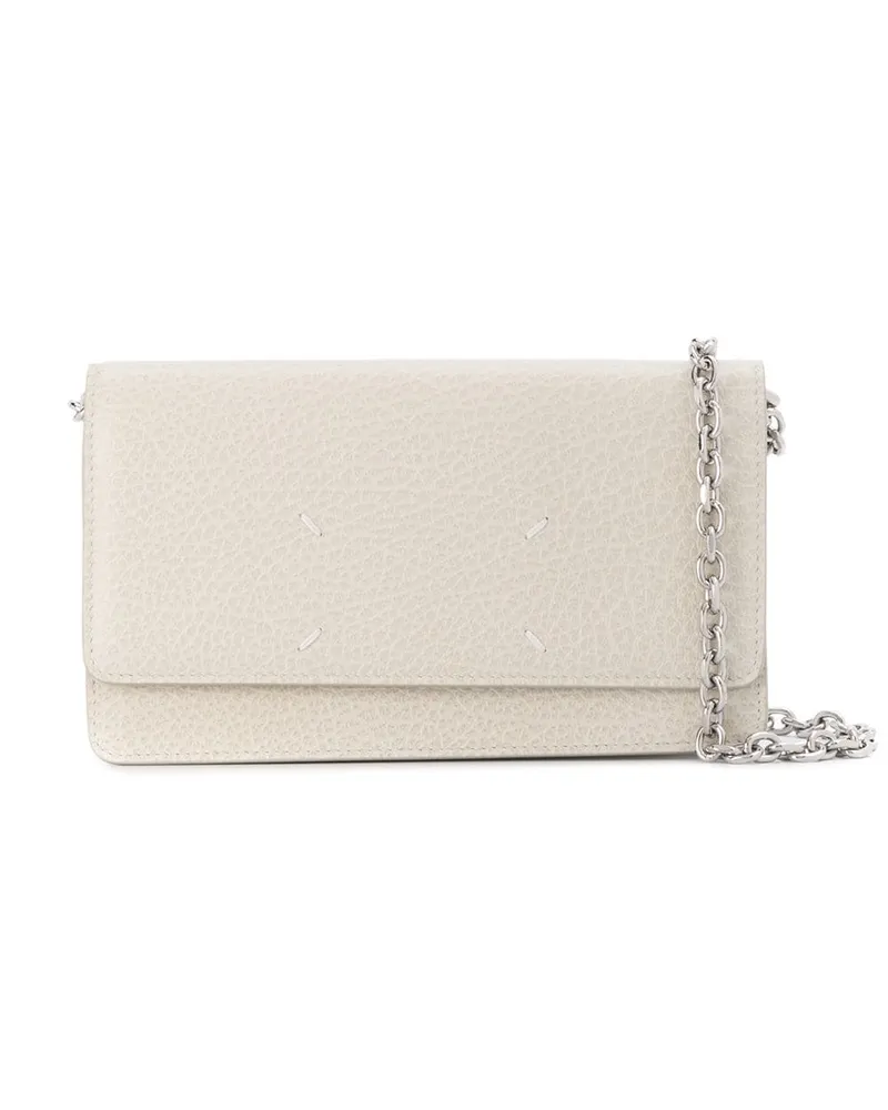 Maison Margiela Clutch mit Kettenriemen Weiß