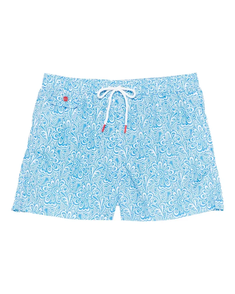 Kiton floral swim shorts - Blau Blau