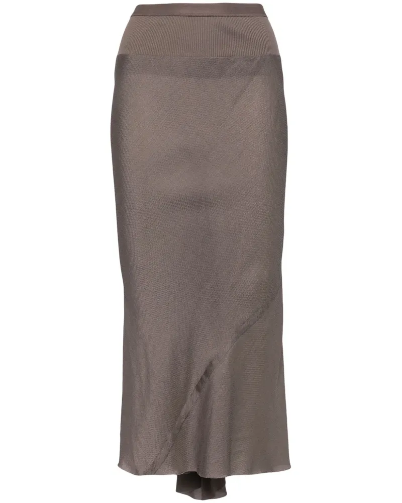 Rick Owens Drapierter Midirock - Grau Grau