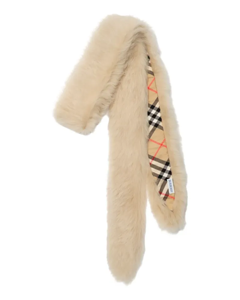 Burberry lamb-fur scarve - Nude Nude