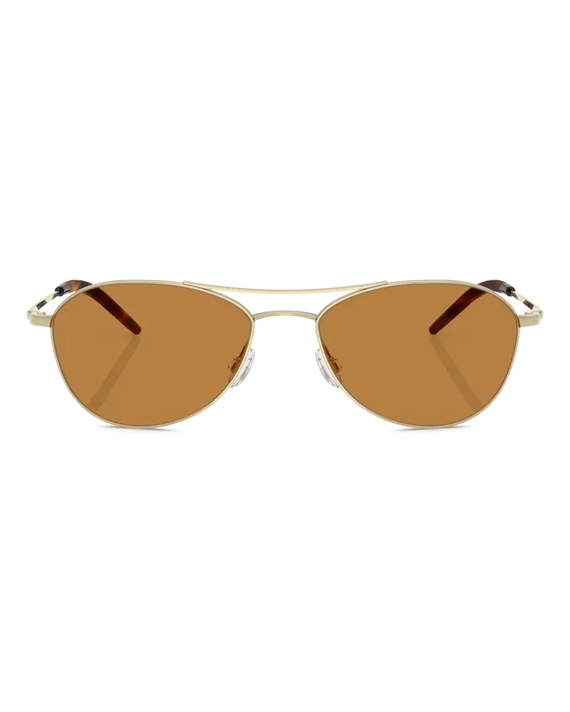 Oliver Peoples Sonnenbrille im Metallic-Look - Gold Gold