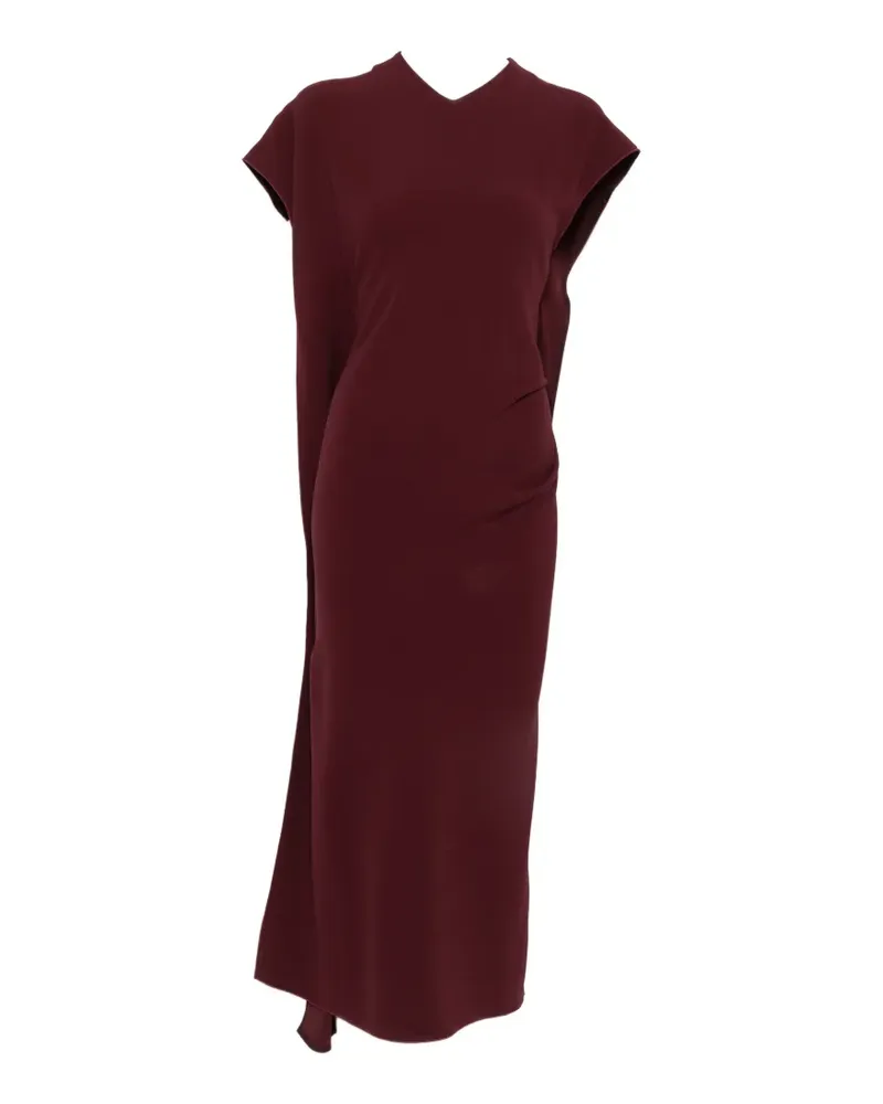 Victoria Beckham draped asymmetric midi dress - Rot Rot