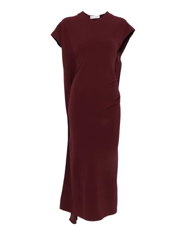 Victoria Beckham Drapiertes Midikleid - Rot Rot