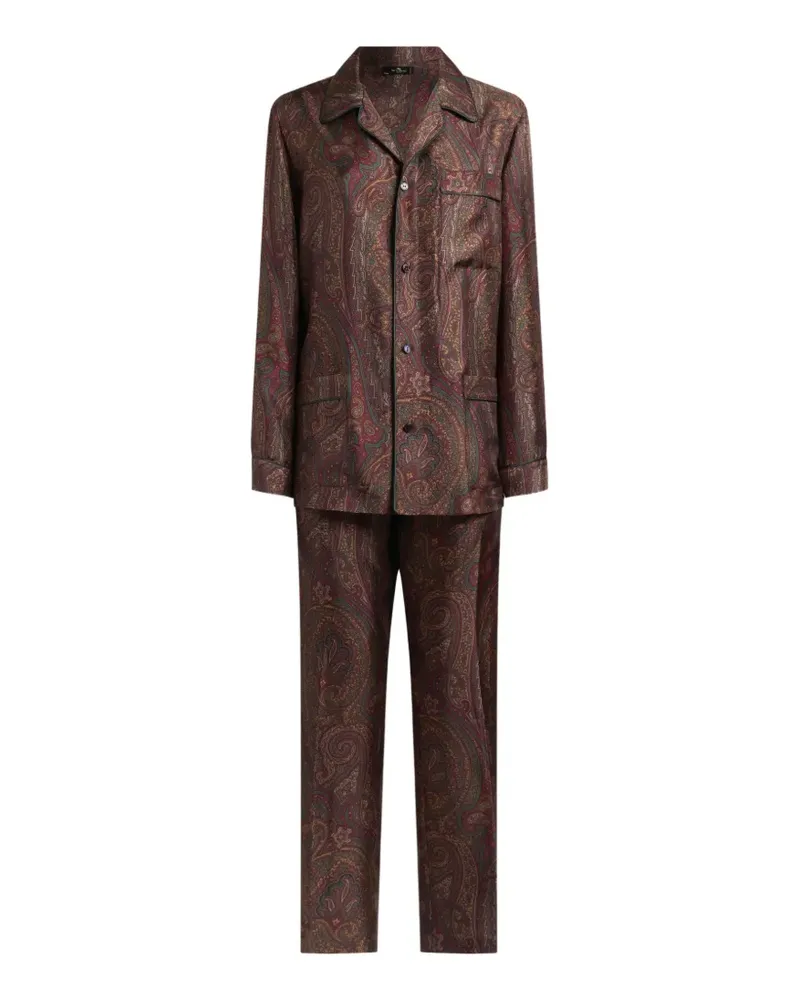 Etro Pyjama aus Seide mit Arnica by -Motiv - Rot Rot