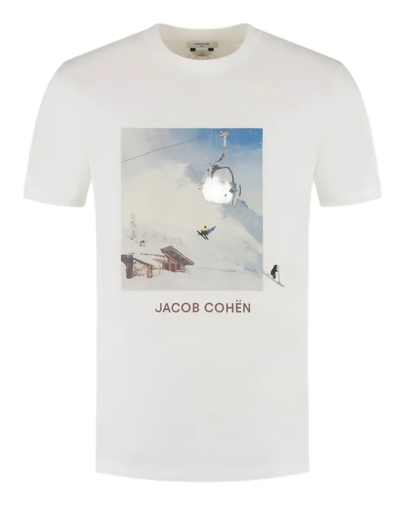 Jacob Cohën Collo Costina graphic-print crew-neck T-shirt - Weiß Weiß