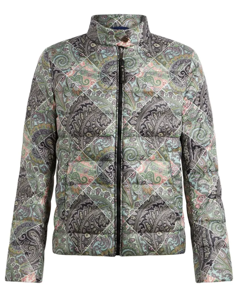 Etro Steppjacke mit Paisley-Print - Schwarz Schwarz