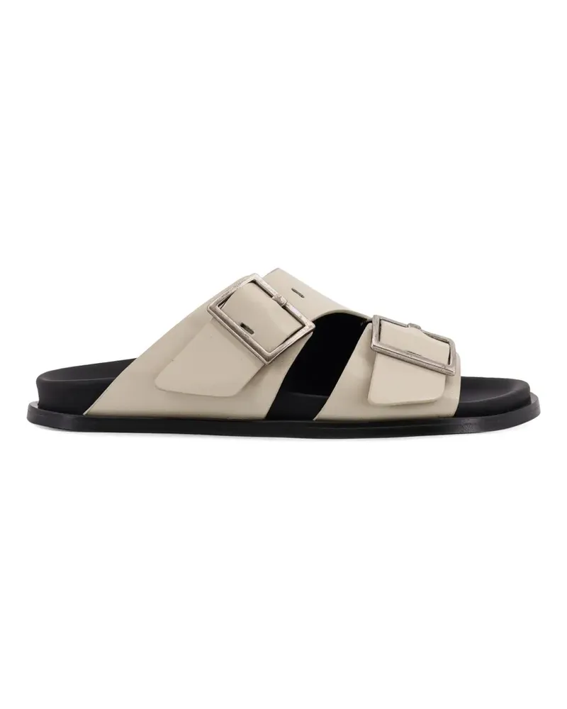 Alohas adjustable strap leather sandals - Nude Nude