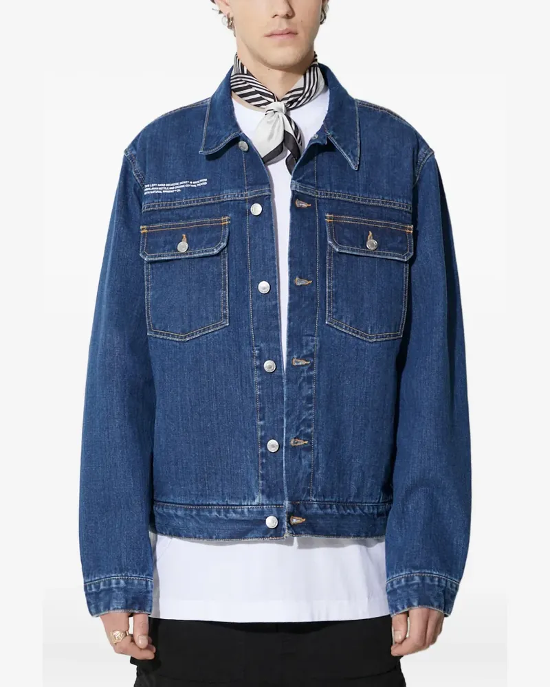 PANGAIA pocket-selvedge denim jacket - Blau Blau