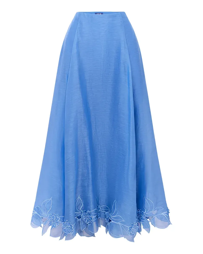 LEO LIN Leila Midirock mit Applikation - Blau Blau