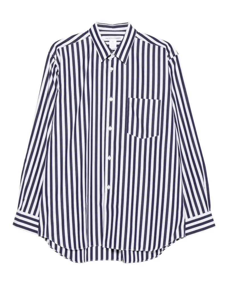 Comme des Garçons striped pocket shirt - Blau Blau