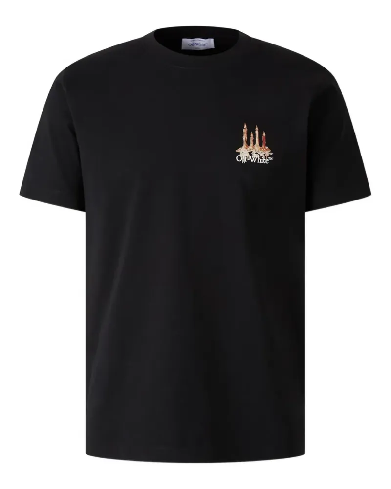 OFF-WHITE T-Shirt mit grafischem Print - Schwarz Schwarz
