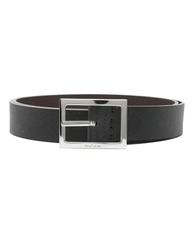 Orciani Gürtel mit eckiger Schnalle - Schwarz Schwarz