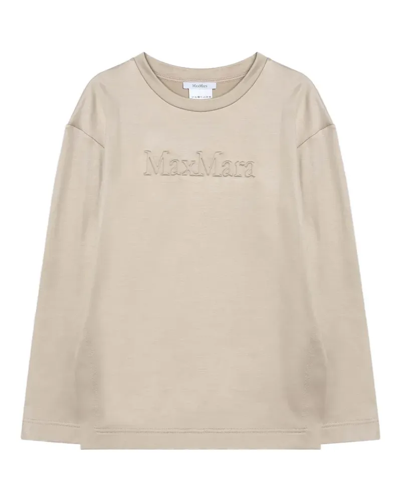 Max Mara Besticktes Sweatshirt mit tiefen Schultern - Nude Nude