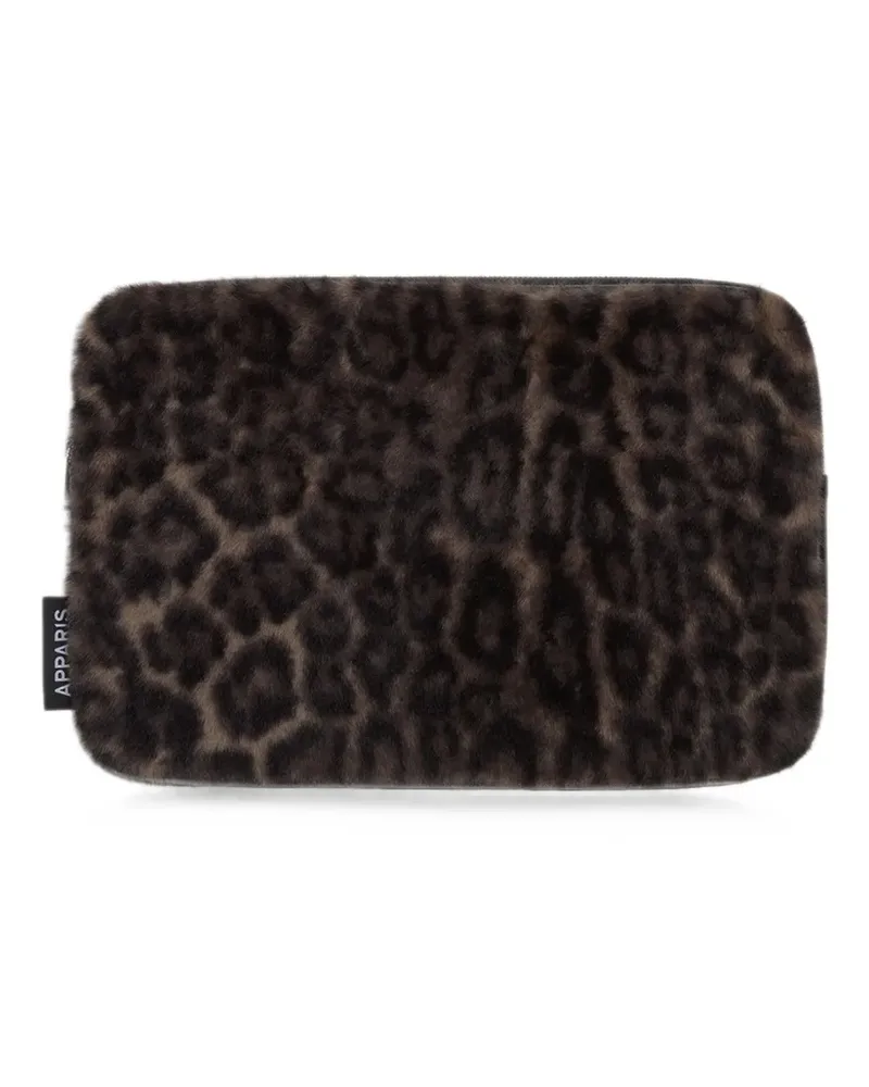 APPARIS Elle leopard-print laptop sleeve - Braun Braun