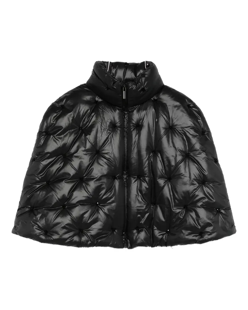 Amen quilted zip-up cape - Schwarz Schwarz